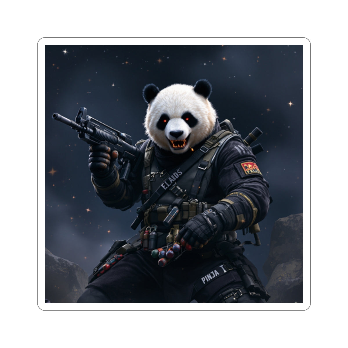 Cool Panda Gamer "JUST DRIP" Cut Stickers - Perfect for Laptops & Gear