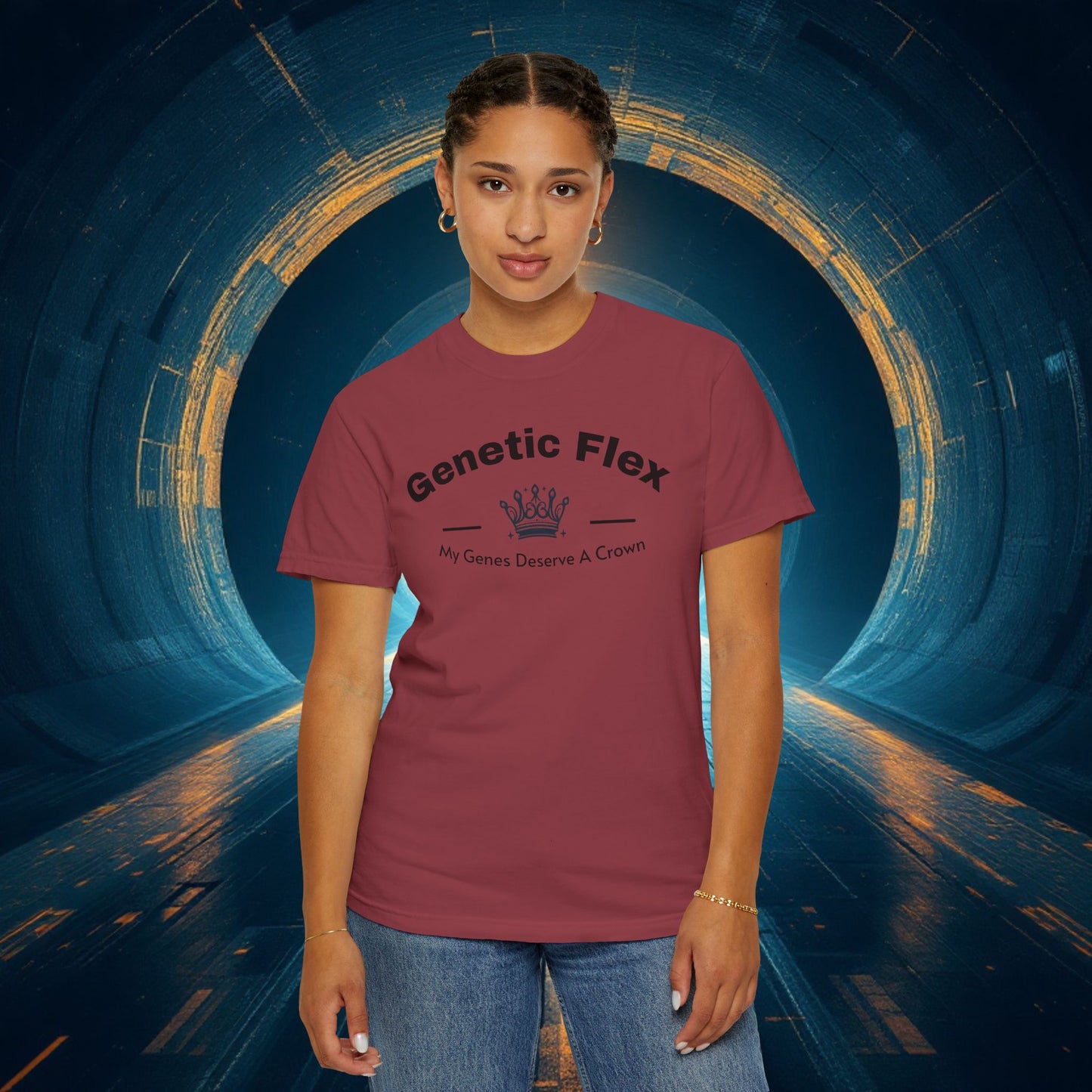 Genetic Flex Female T-Shirt - Even My Genes Deserve A Crown