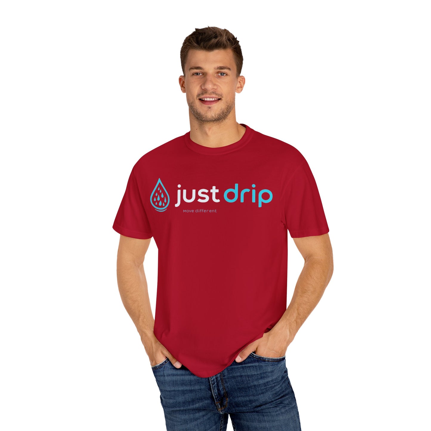 JUST DRIP Male/Female Garment-Dyed T-shirt