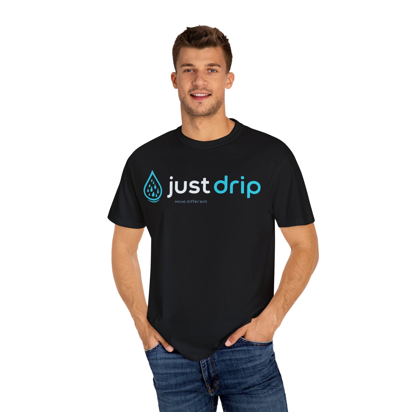 JUST DRIP Male/Female Garment-Dyed T-shirt