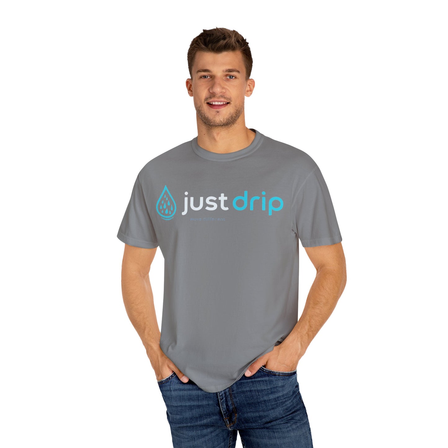 JUST DRIP Male/Female Garment-Dyed T-shirt