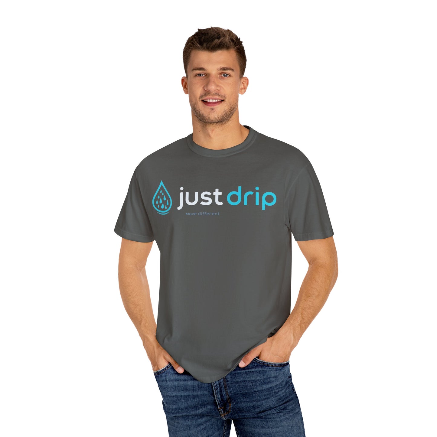 JUST DRIP Male/Female Garment-Dyed T-shirt