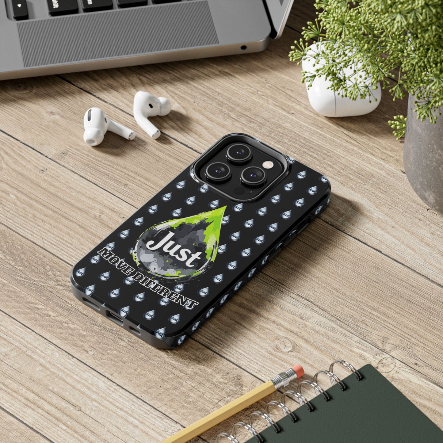 I Phone Case/Samsung -BY "JUST DRIP"- "Move Different" Design, Durable Protection for Active Lifestyles