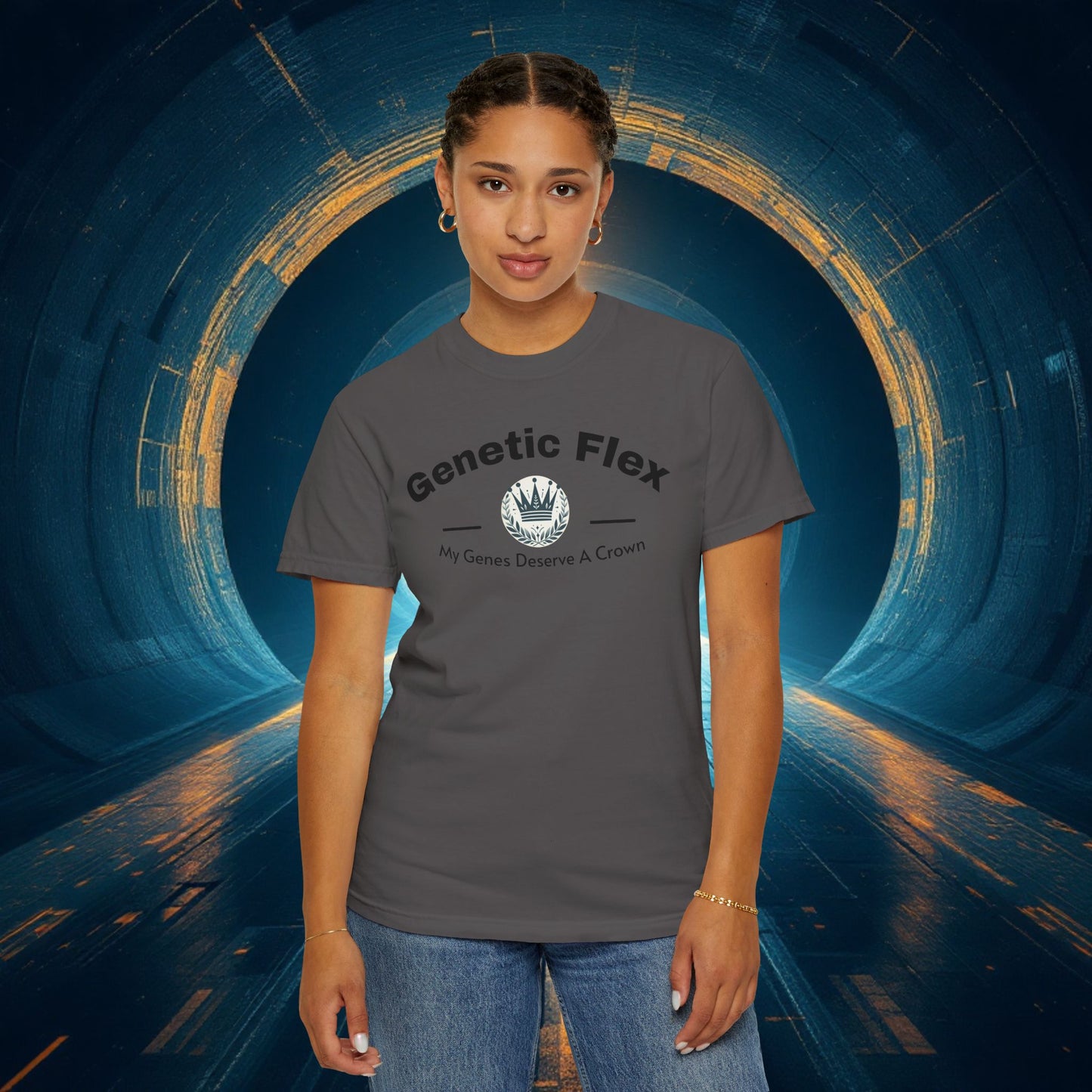 Genetic Flex Female T-Shirt - Even My Genes Deserve A Crown