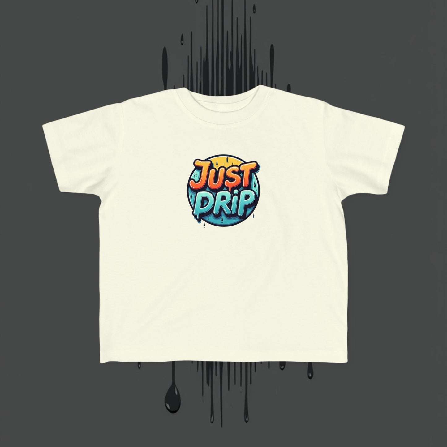 Trendy Toddler Tee: Just Drip Striped Jersey Shirt