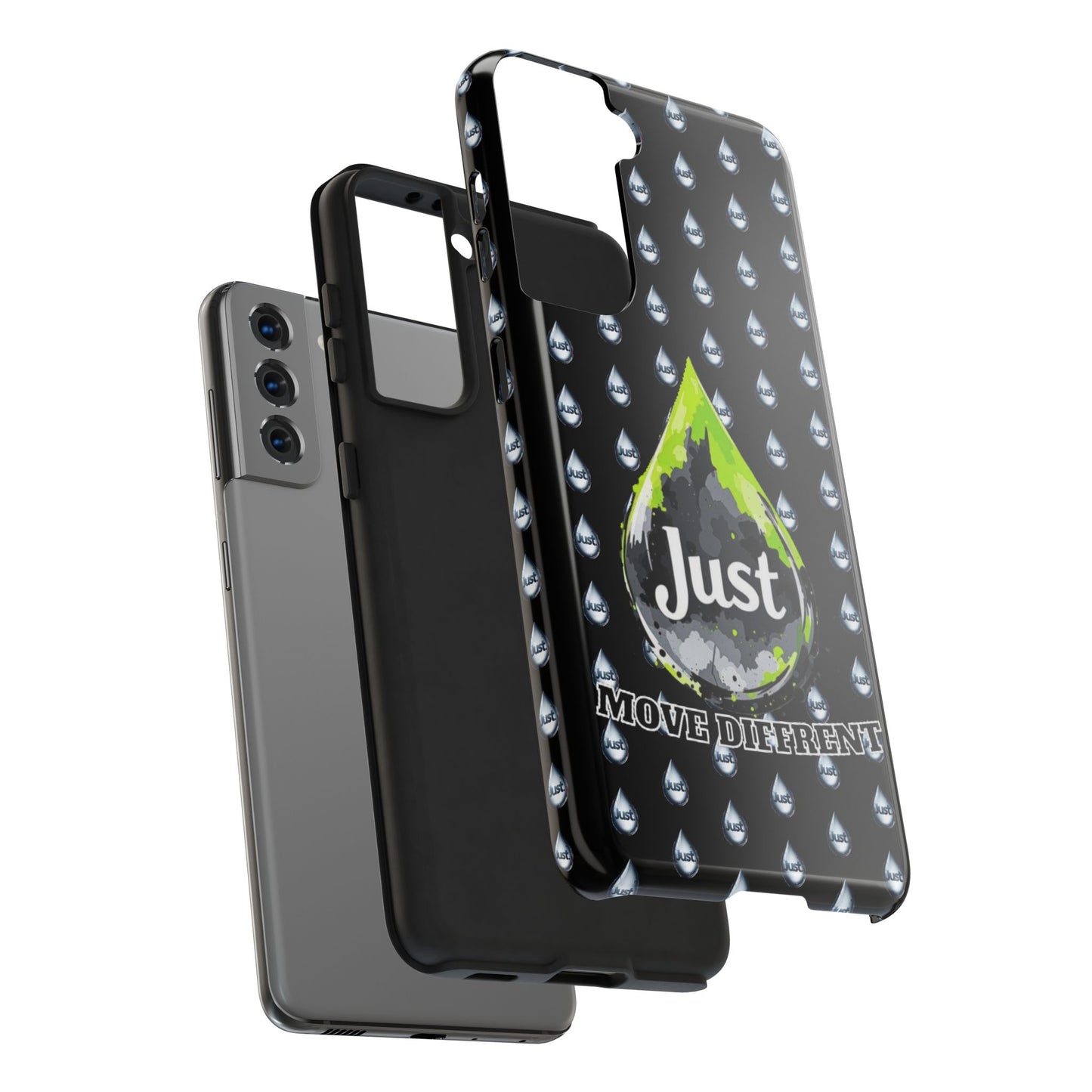 I Phone Case/Samsung -BY "JUST DRIP"- "Move Different" Design, Durable Protection for Active Lifestyles
