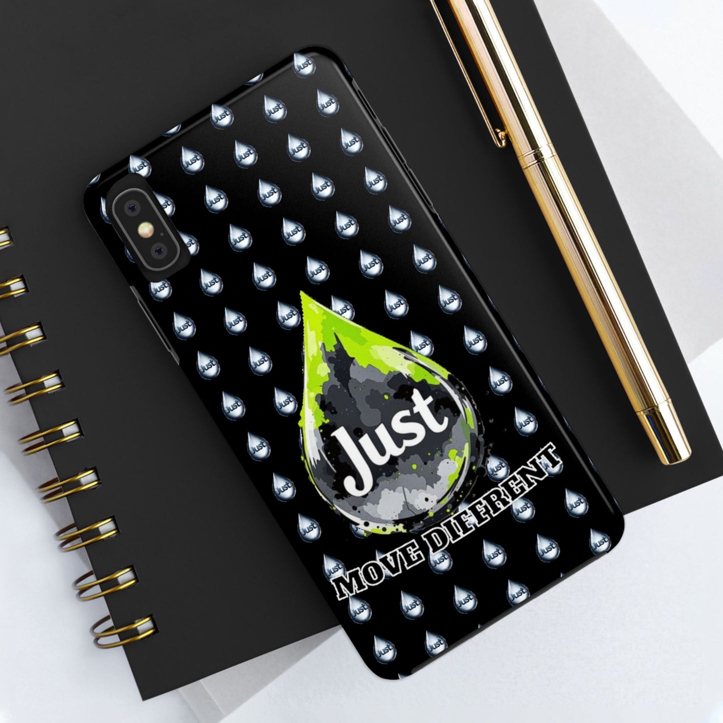 I Phone Case/Samsung -BY "JUST DRIP"- "Move Different" Design, Durable Protection for Active Lifestyles