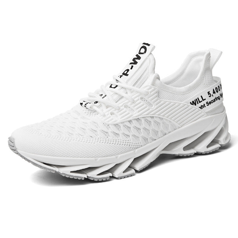 Zapatillas deportivas de malla tejida para estudiantes, talla grande, para correr, para otoño
