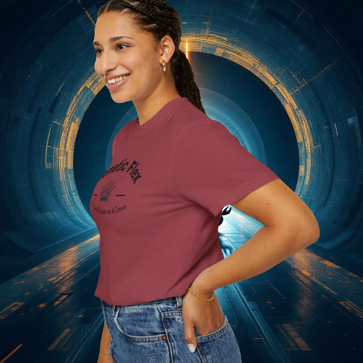 Genetic Flex Female T-Shirt - Even My Genes Deserve A Crown