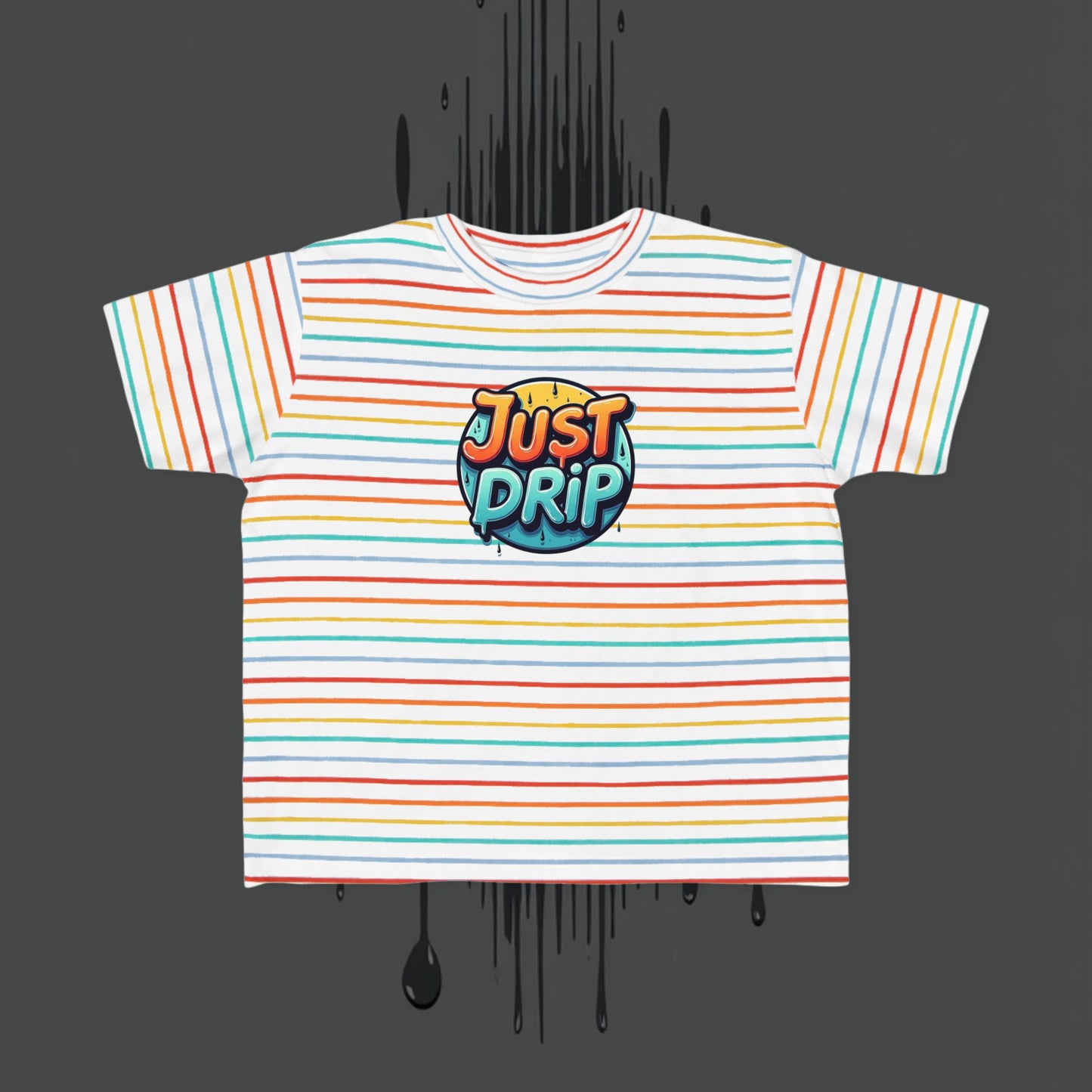 Trendy Toddler Tee: Just Drip Striped Jersey Shirt