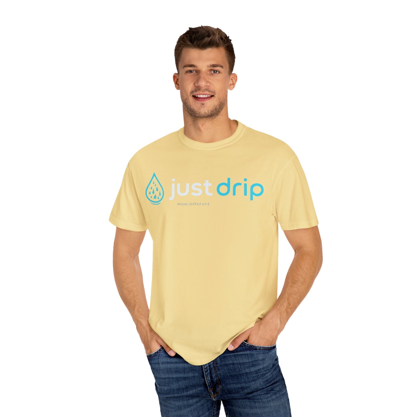 JUST DRIP Male/Female Garment-Dyed T-shirt