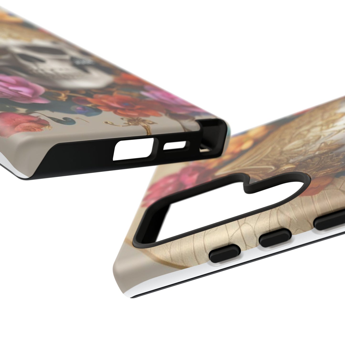 Artistic Skull Phone Case with Floral Design by "JUST DRIP" - Tough Cases(contact is we don't have you phone)