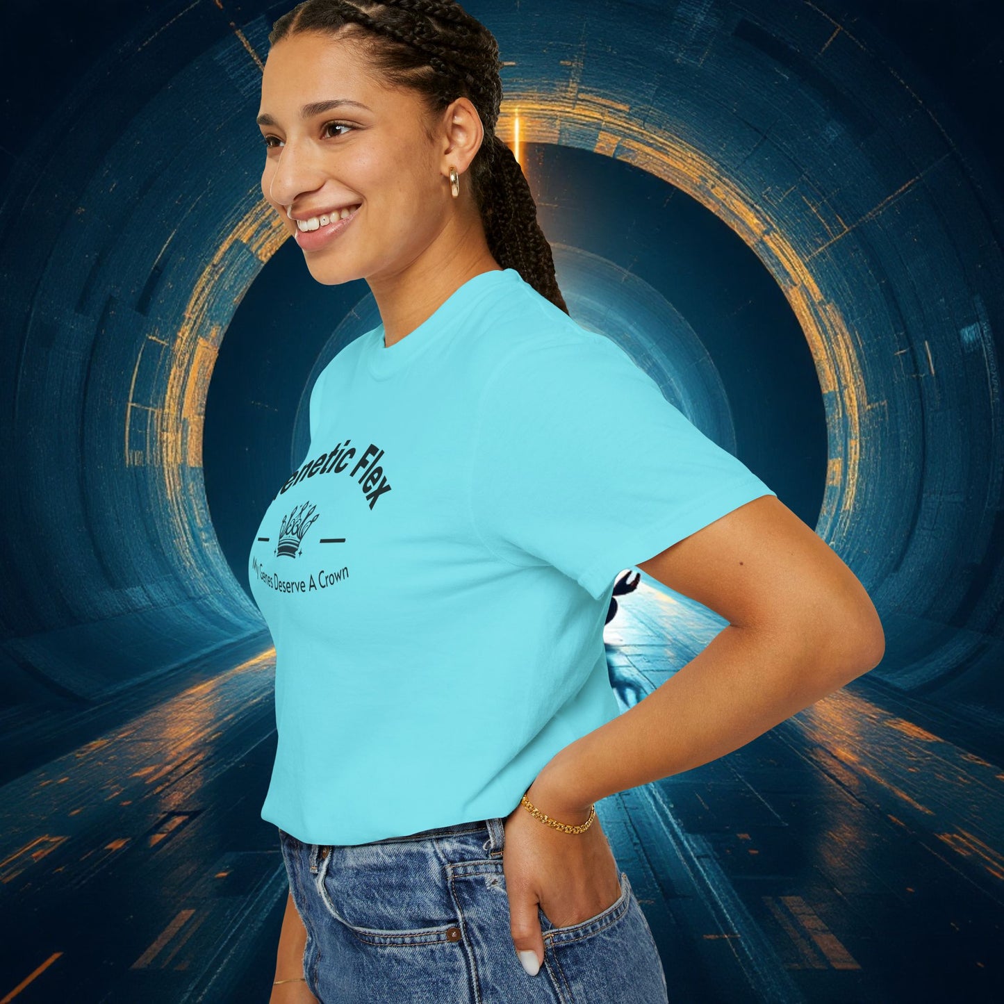 Genetic Flex Female T-Shirt - Even My Genes Deserve A Crown