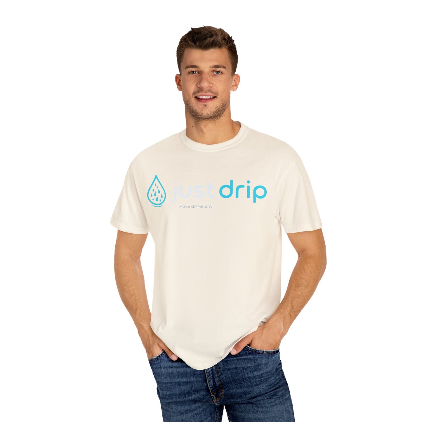 JUST DRIP Male/Female Garment-Dyed T-shirt