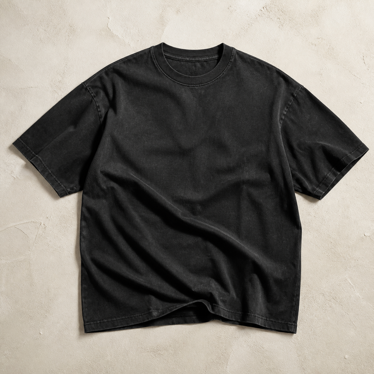 Essential Heavyweight Tee — Washed Black