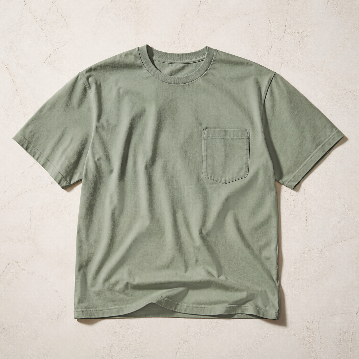 Boxy Pocket Tee — Sage Green
