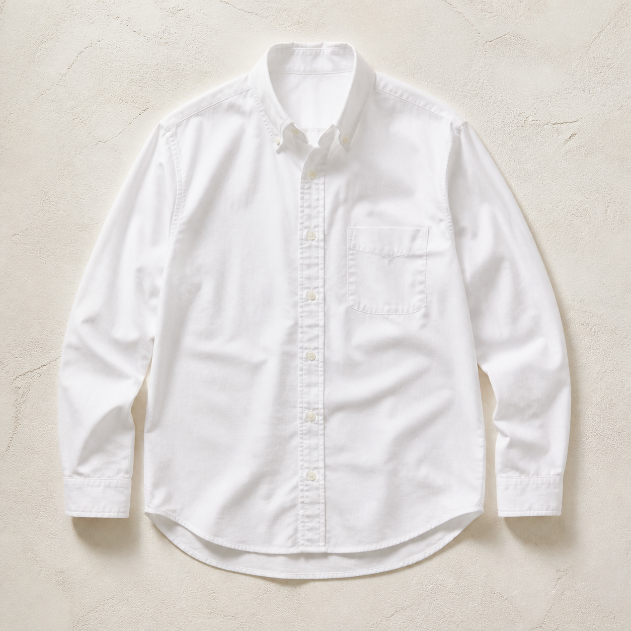 Oxford Cotton Shirt — Cloud White