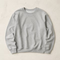 Cotton Crewneck Sweatshirt — Heather Grey
