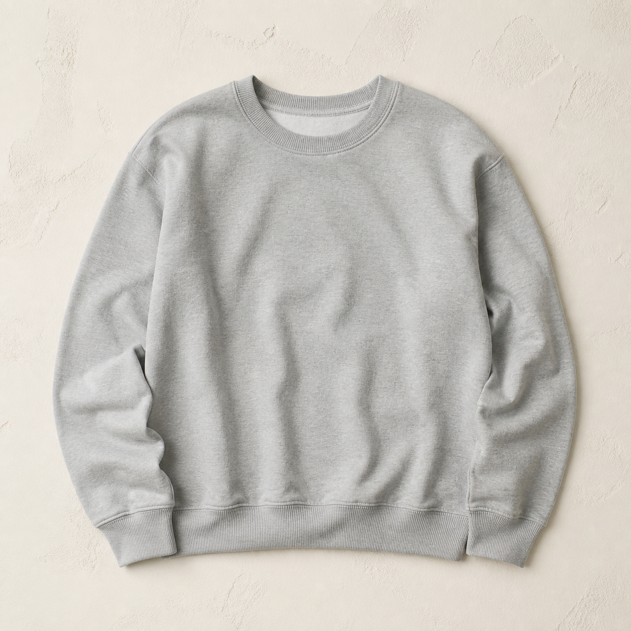Cotton Crewneck Sweatshirt — Heather Grey