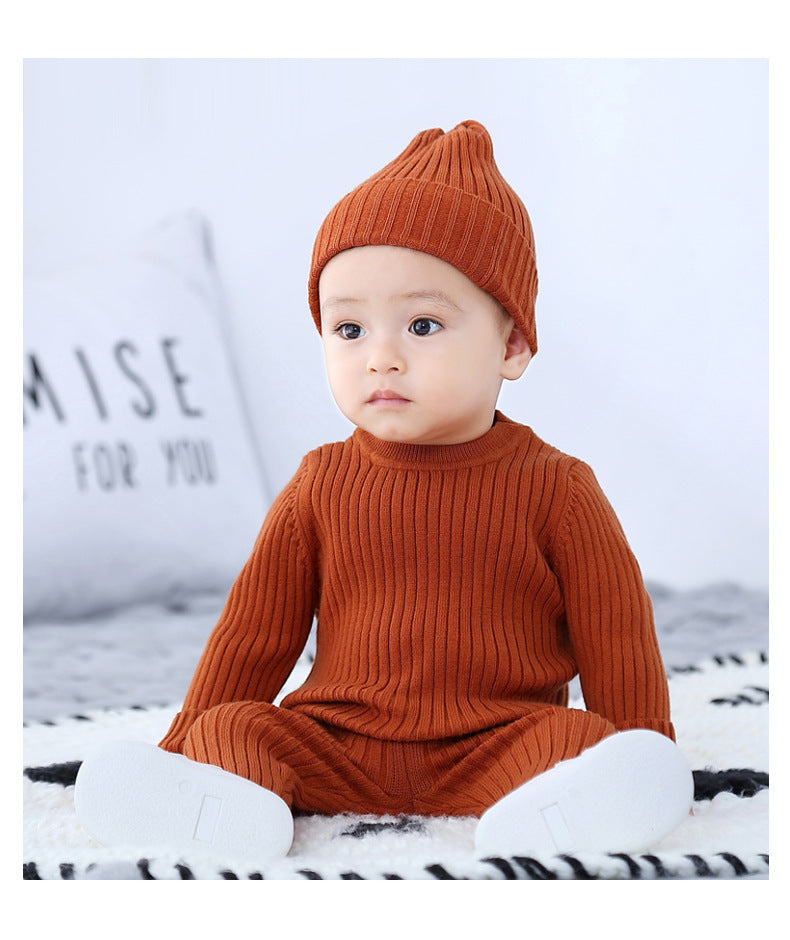 Baby Sweater Suit Autumn And Winter New Bottoming Shirt
