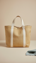 Linen Market Tote Bag With Reinforced Handles