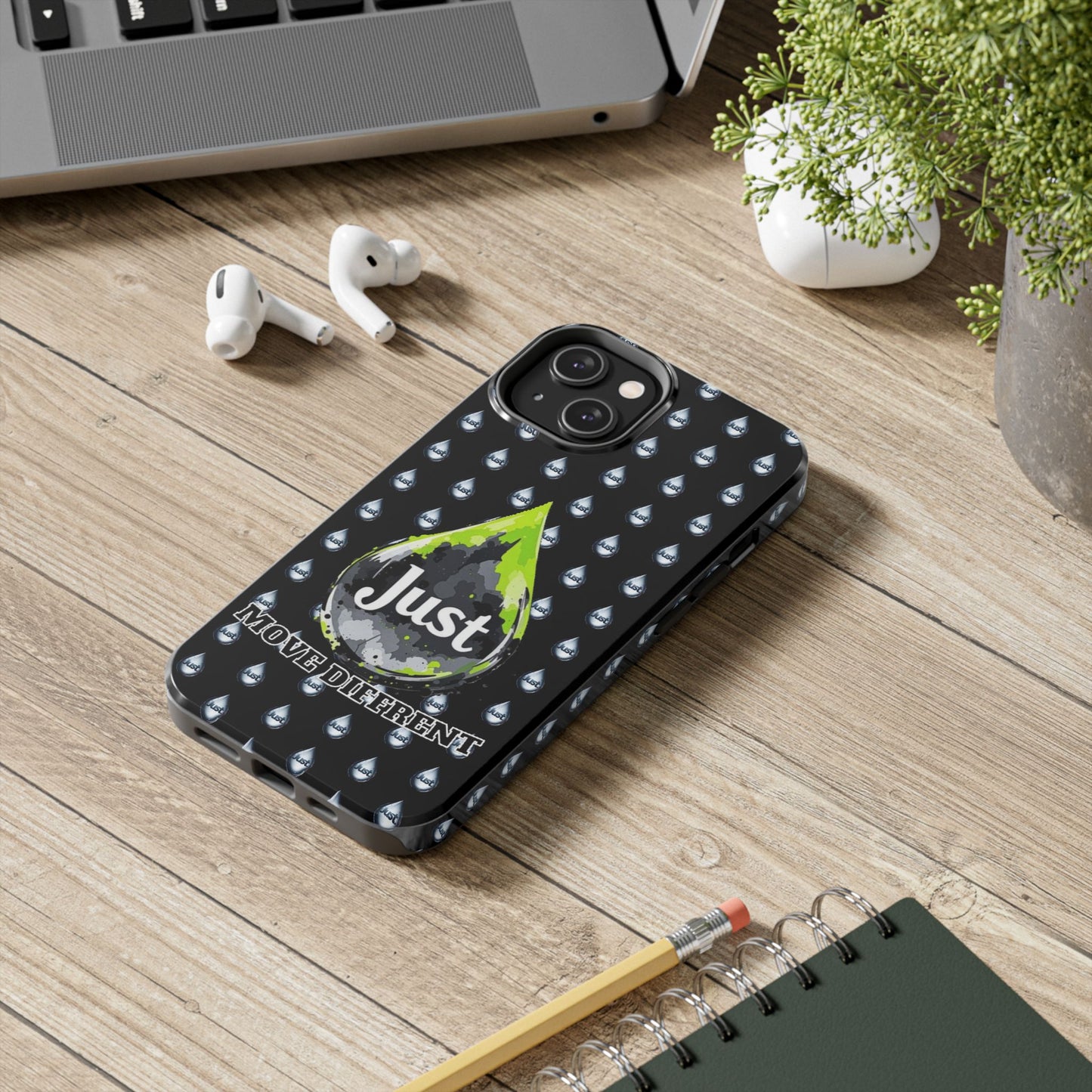 I Phone Case/Samsung  -BY "JUST DRIP"- "Move Different" Design, Durable Protection for Active Lifestyles