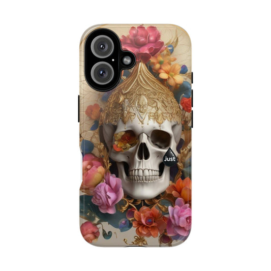Artistic Skull Phone Case with Floral Design by "JUST DRIP" - Tough Cases(contact is we don't have you phone)