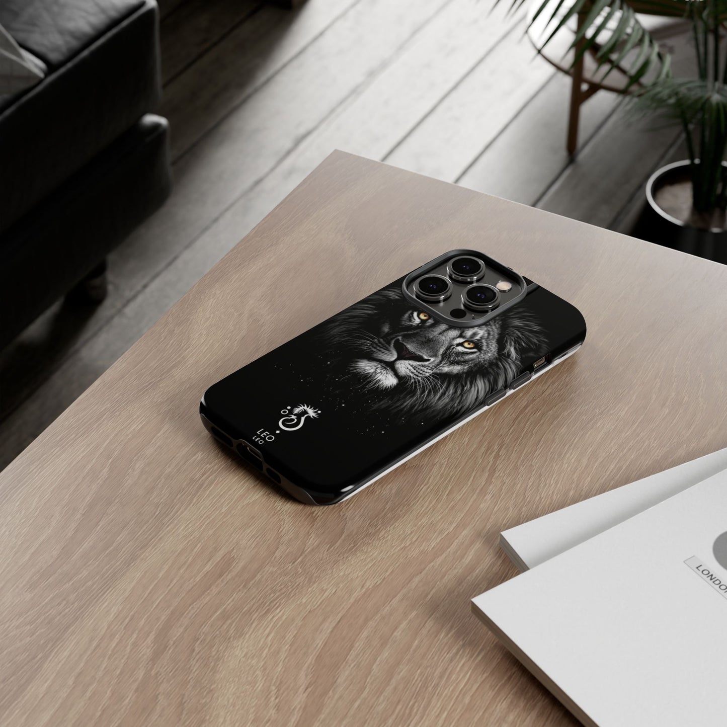 Funda para teléfono Leo Lion: resistente y elegante.