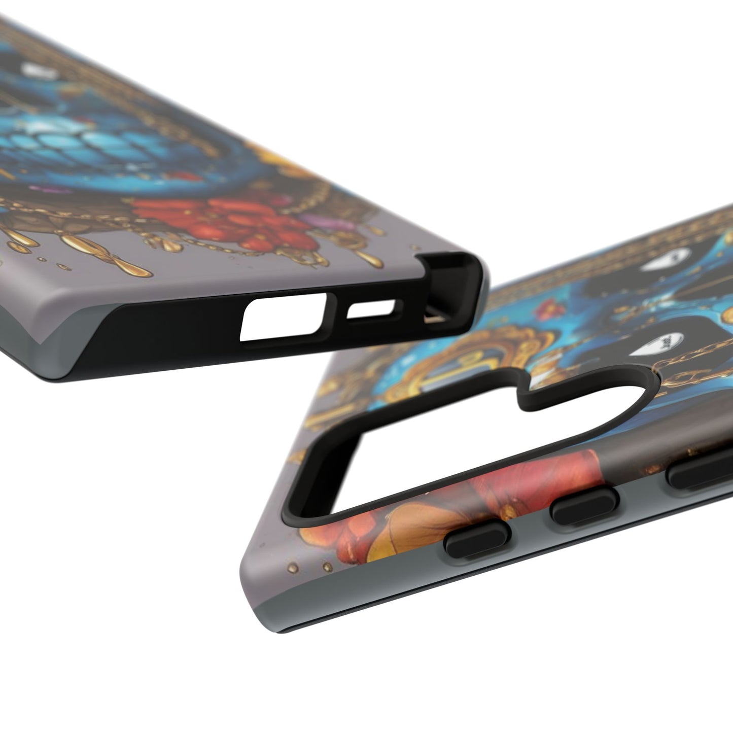 Skull with flower intergraded design by "JUST DRIP" Tough & Stylish Protective Cover/limited time only!!