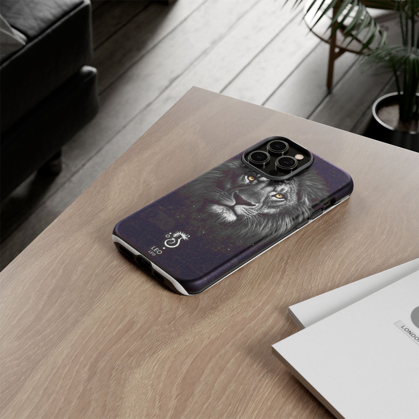 Funda para teléfono Leo Lion: resistente y elegante.