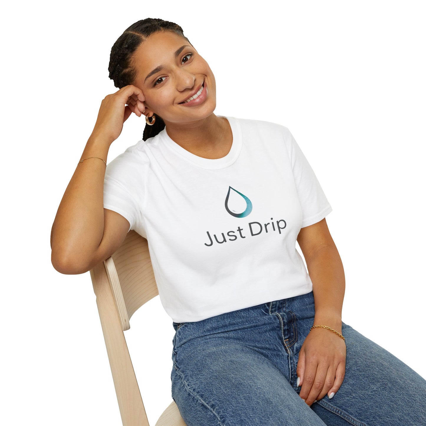 Camiseta unisex Just Drip Softstyle: diseño minimalista para una comodidad informal 
