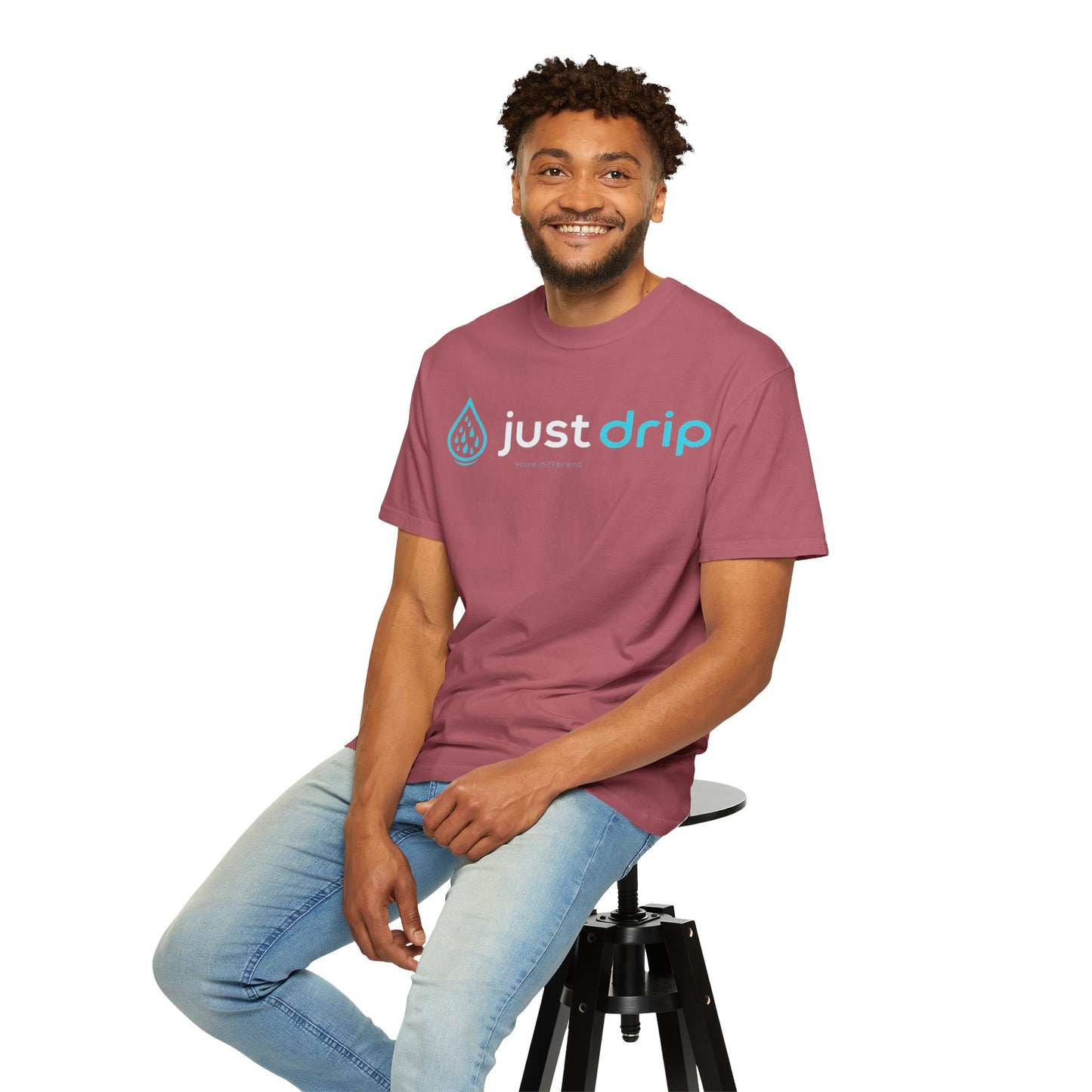 JUST DRIP Male/Female Garment-Dyed T-shirt