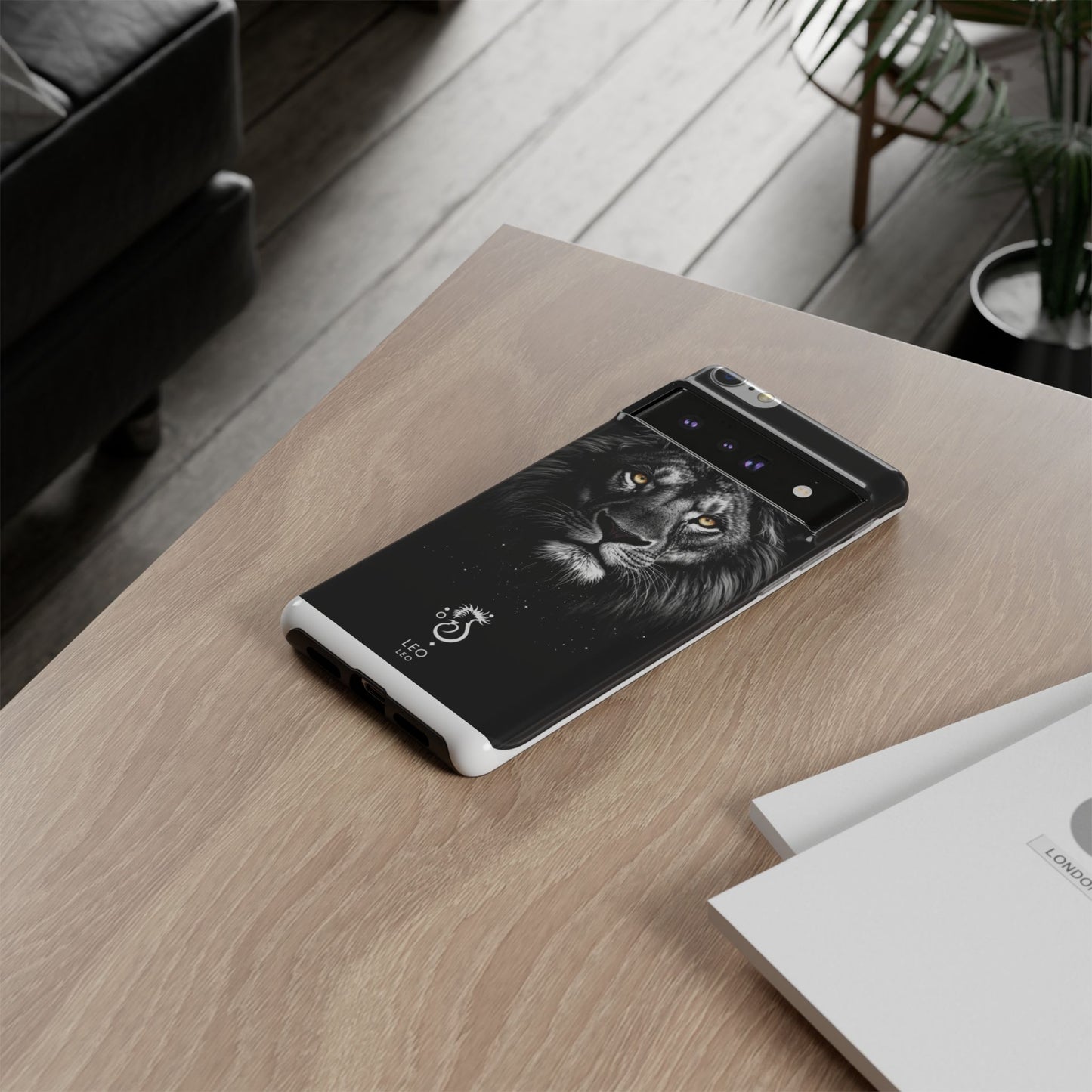 Funda para teléfono Leo Lion: resistente y elegante.