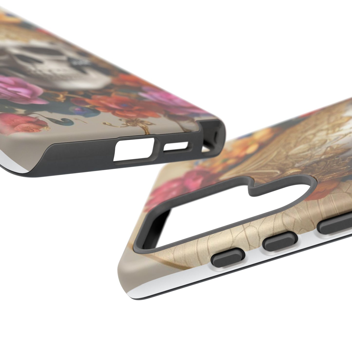 Artistic Skull Phone Case with Floral Design by "JUST DRIP" - Tough Cases(contact is we don't have you phone)
