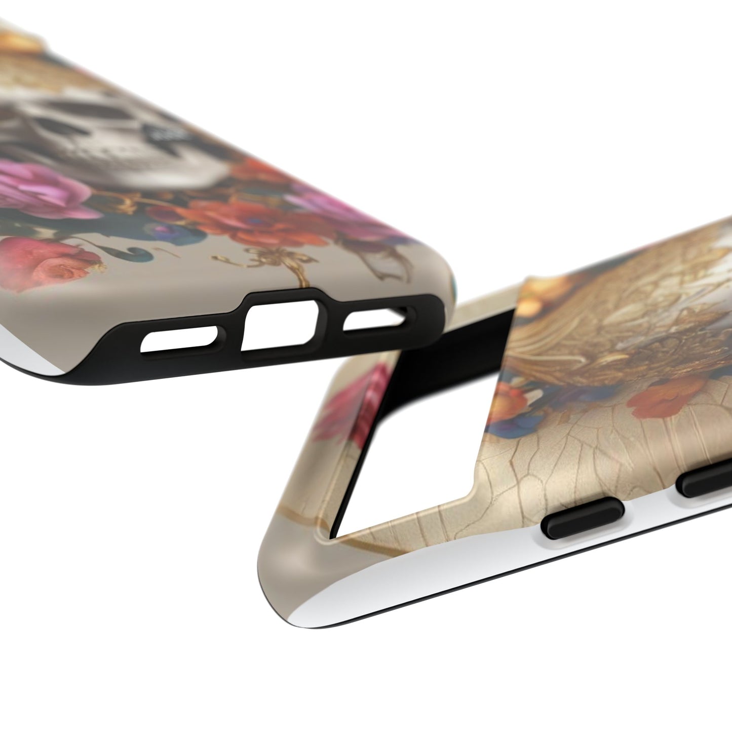 Artistic Skull Phone Case with Floral Design by "JUST DRIP" - Tough Cases(contact is we don't have you phone)