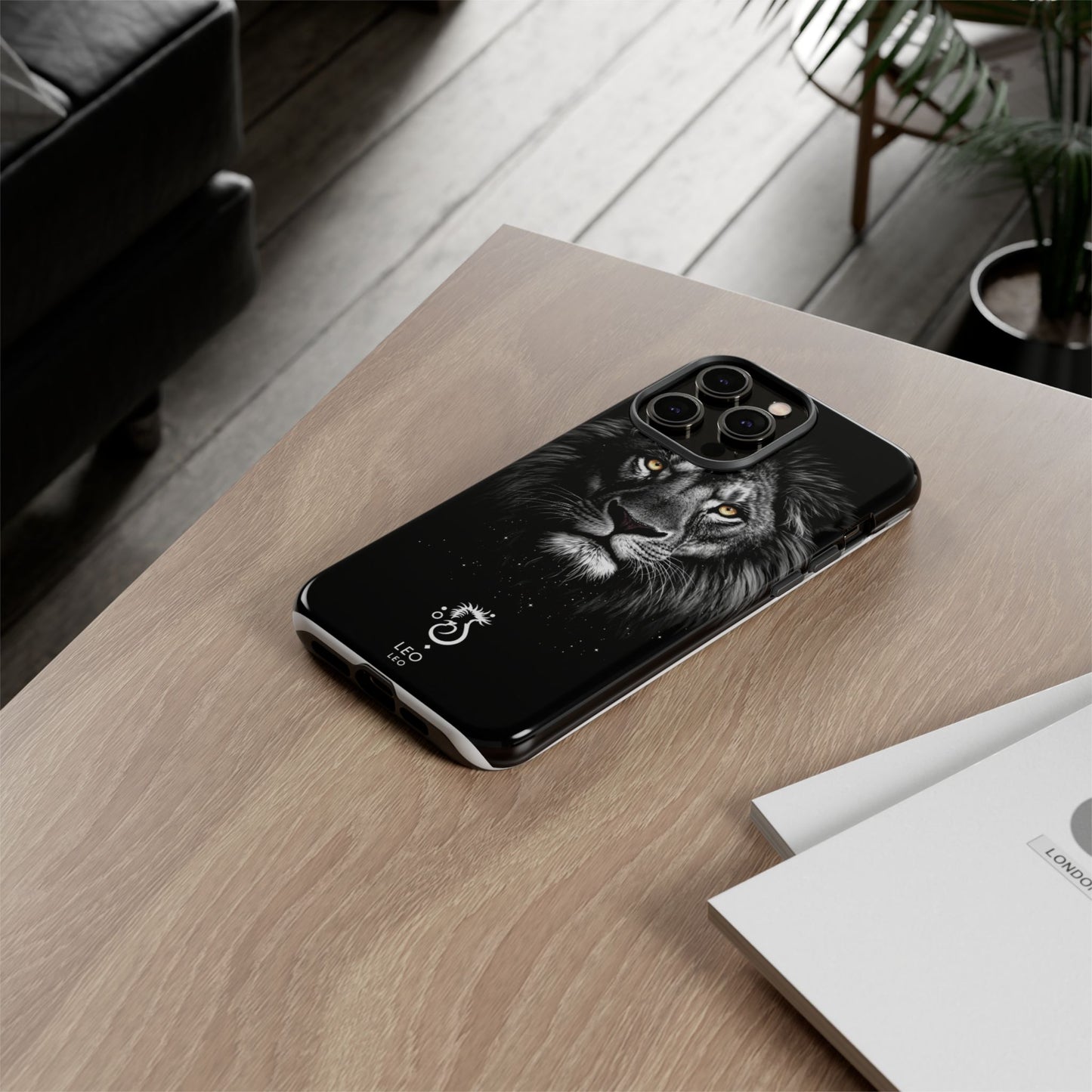 Funda para teléfono Leo Lion: resistente y elegante.