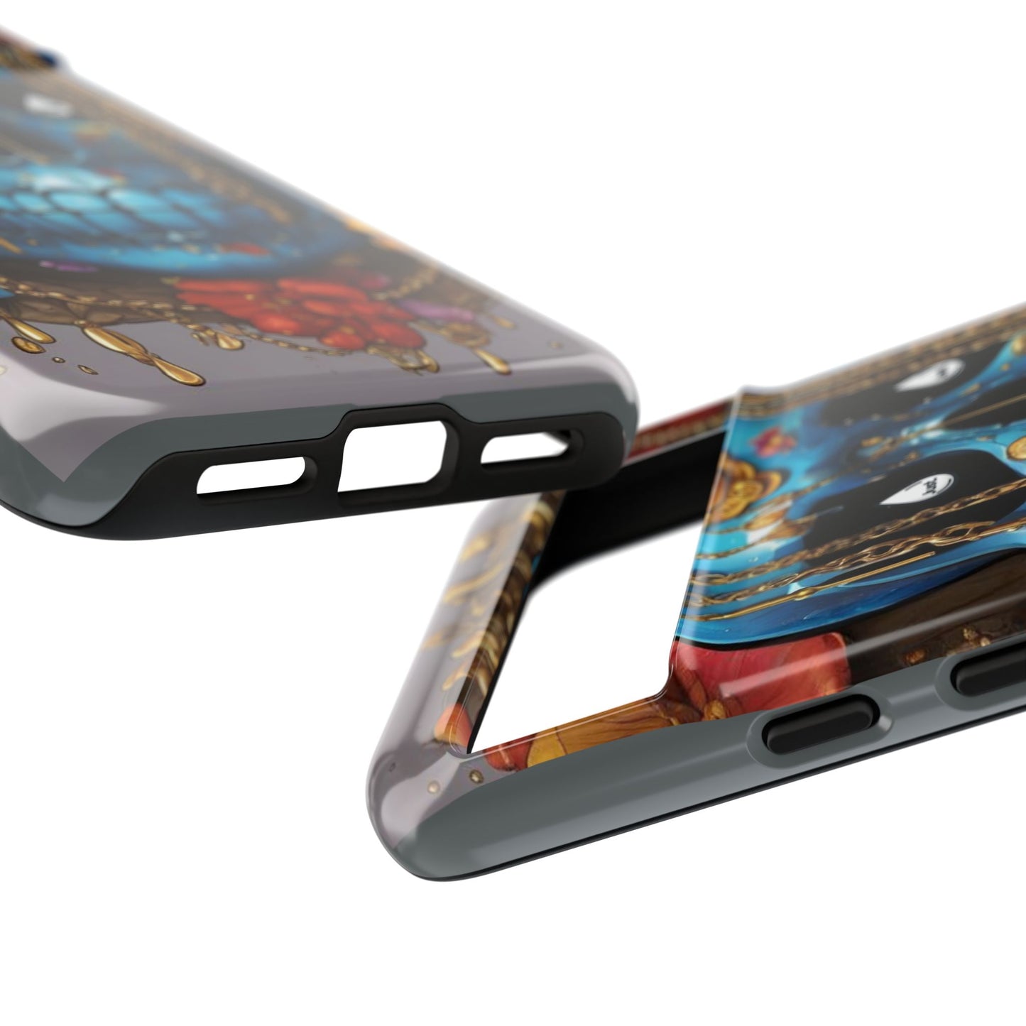 Skull with flower intergraded design by "JUST DRIP" Tough & Stylish Protective Cover/limited time only!!