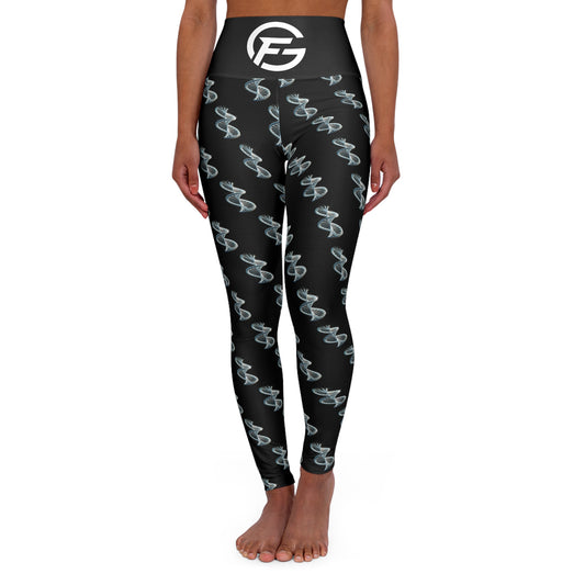 DNA-Patterned High Waisted Yoga Leggings for Fitness Enthusiasts