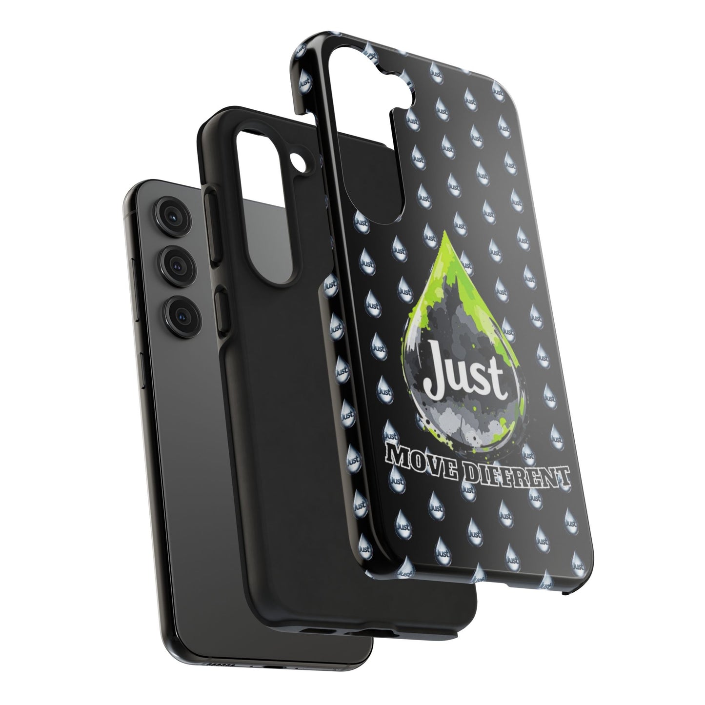 I Phone Case/Samsung  -BY "JUST DRIP"- "Move Different" Design, Durable Protection for Active Lifestyles