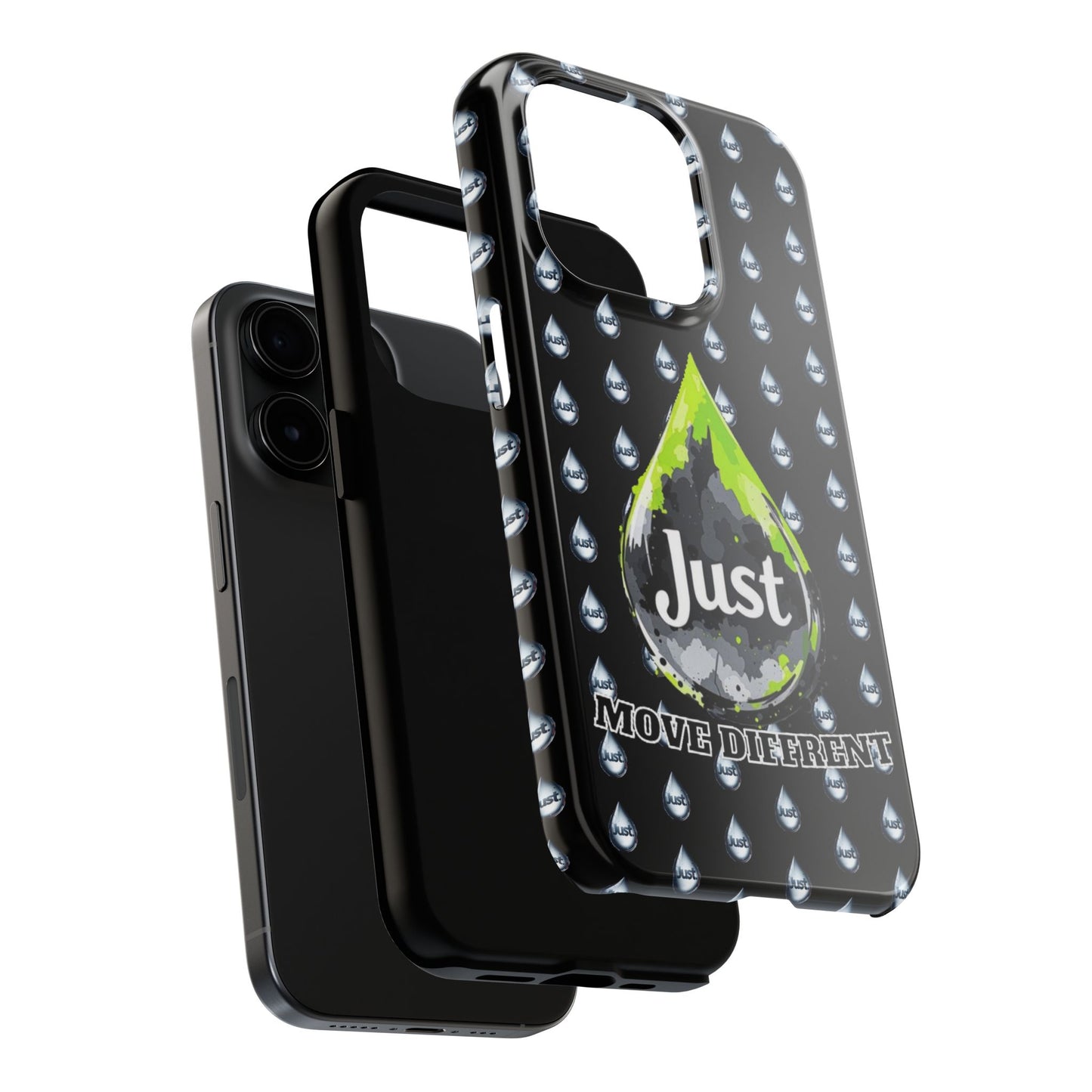 I Phone Case/Samsung  -BY "JUST DRIP"- "Move Different" Design, Durable Protection for Active Lifestyles