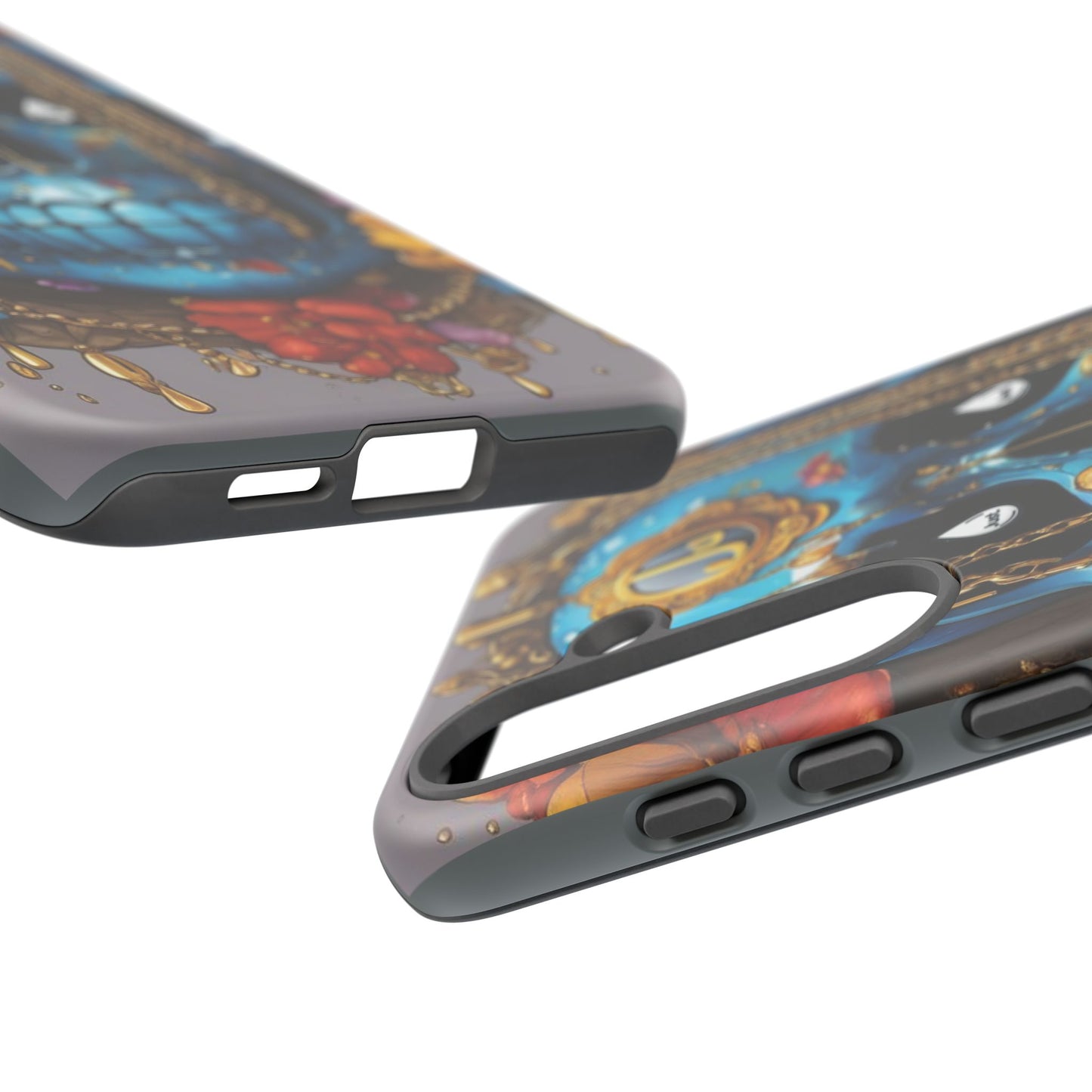Skull with flower intergraded design by "JUST DRIP" Tough & Stylish Protective Cover/limited time only!!