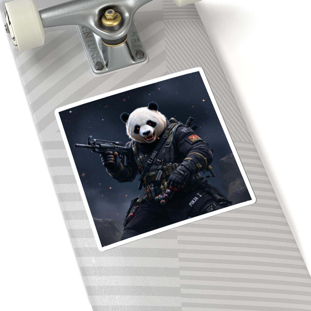 Cool Panda Gamer "JUST DRIP" Cut Stickers - Perfect for Laptops & Gear
