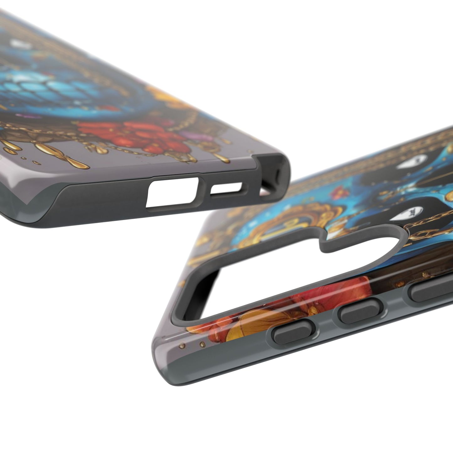 Skull with flower intergraded design by "JUST DRIP" Tough & Stylish Protective Cover/limited time only!!