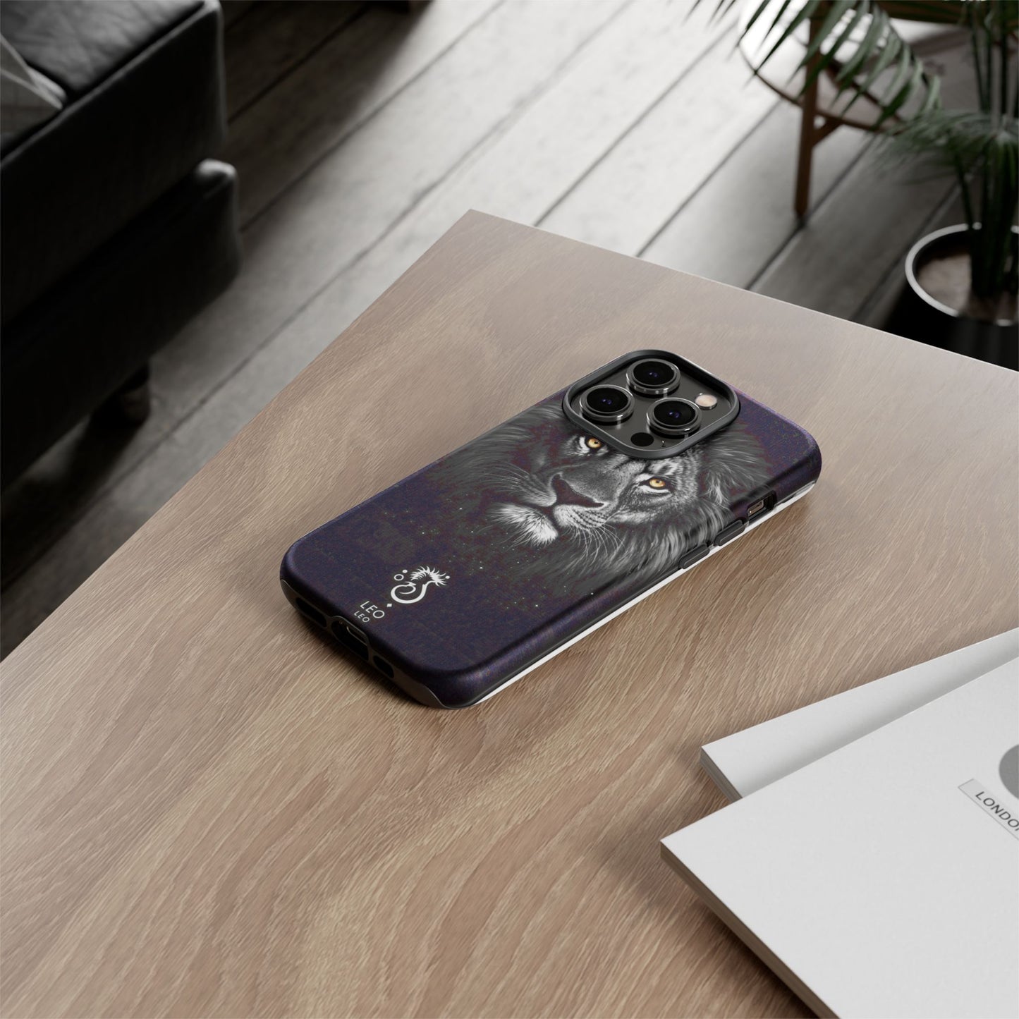 Funda para teléfono Leo Lion: resistente y elegante.