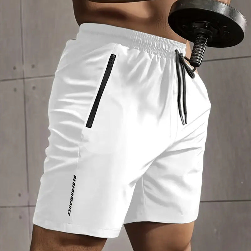 Pantalones cortos de poliéster para hombre, para exteriores, de seda helada, holgados y de secado rápido.